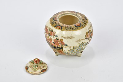 Lot 1227 - A Japanese Meiji period Satsuma footed bowl...