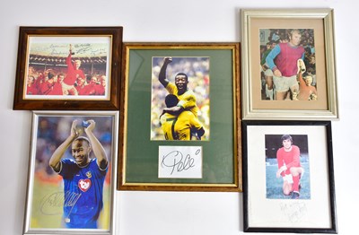 Lot 1307 - FOOTBALL; five framed and glazed prints...