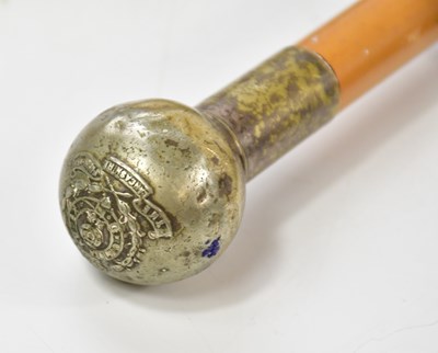 Lot 698 - A Gurka kukri knife with applied Nepal emblem...