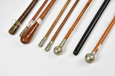 Lot 423 - A collection of swagger sticks and officer's...