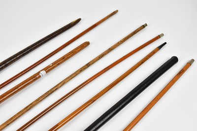 Lot 423 - A collection of swagger sticks and officer's...