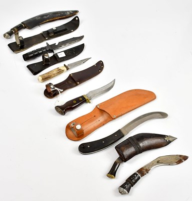 Lot 719 - A collection of knives/daggers, including two...