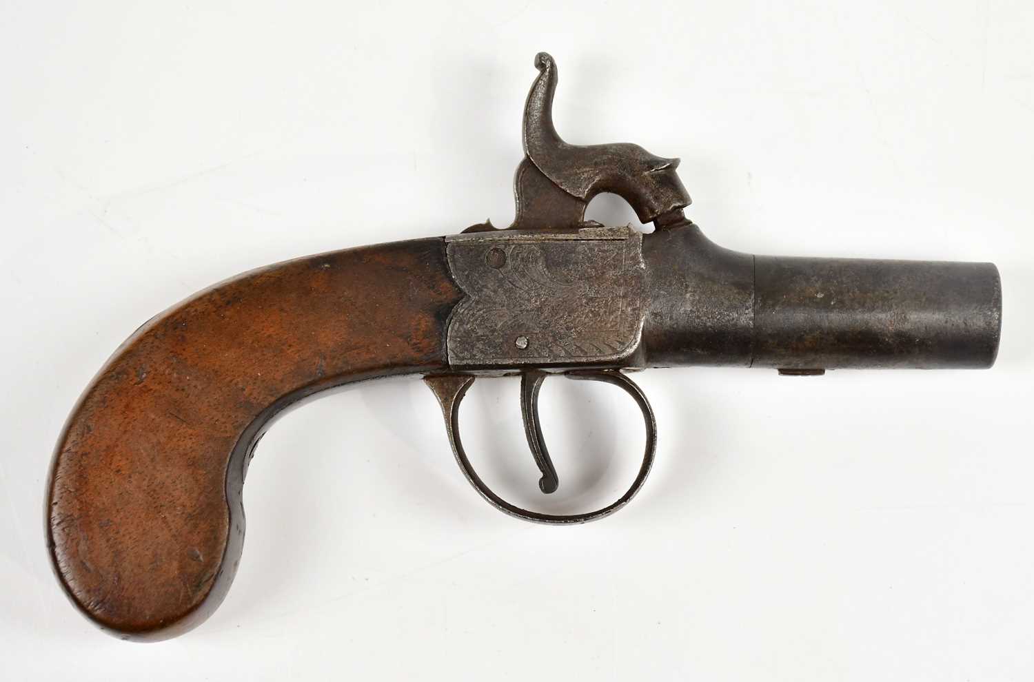 Lot 616 - A 19th century percussion cap muff pistol with...
