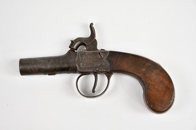 Lot 616 - A 19th century percussion cap muff pistol with...