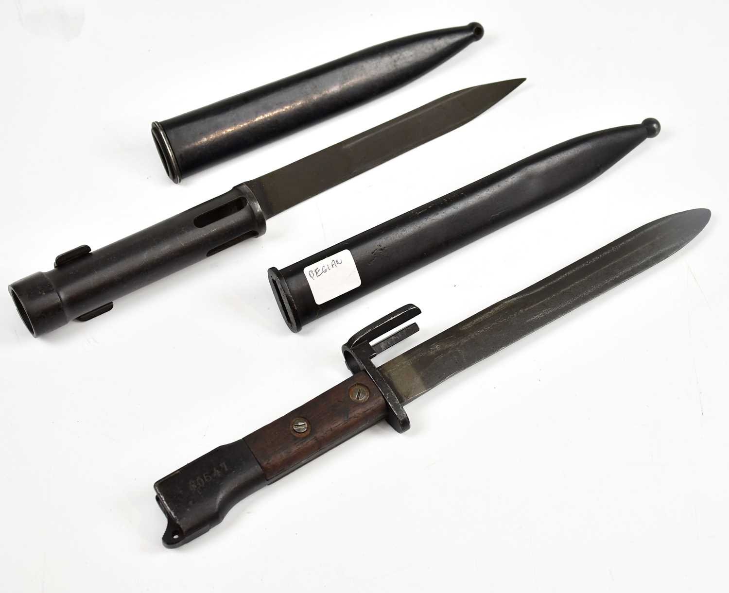 Lot 722 - Two Belgian FN bayonets (2).