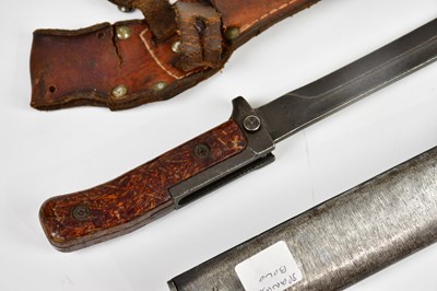 Lot 725 - A Spanish Bolo bayonet and scabbard, with a...