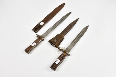 Lot 702 - Two German Ersatz bayonets complete with...