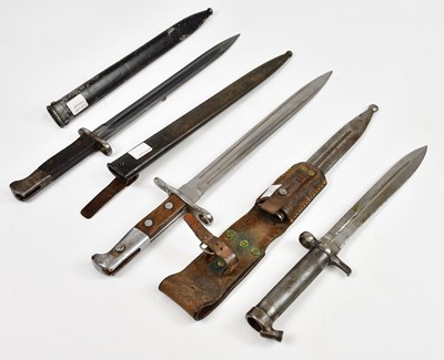 Lot 703 - Three Mauser bayonets, including a Swedish...