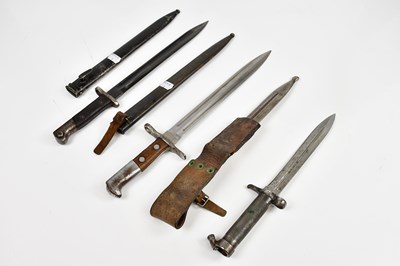 Lot 703 - Three Mauser bayonets, including a Swedish...