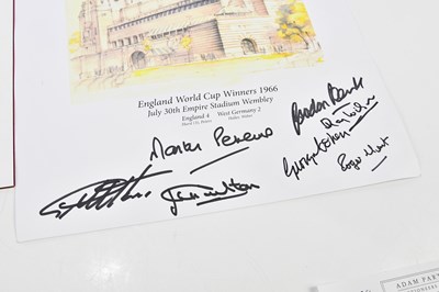 Lot 1523 - A World Cup 1966 signed poster, together with...