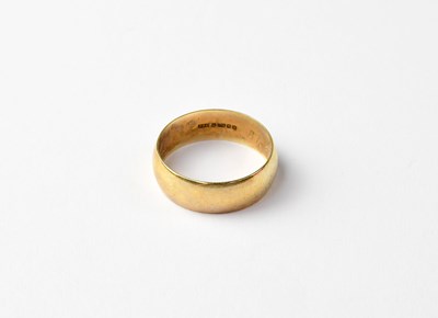 Lot 1045 - A 9ct rose gold band ring