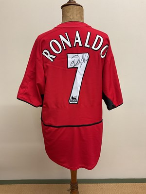 Lot 2338 - CRISTIANO RONALDO; a replica Manchester United...