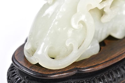 Lot 1000 - A fine 18th century Chinese white jade carving...