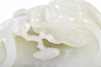 Lot 1000 - A fine 18th century Chinese white jade carving...