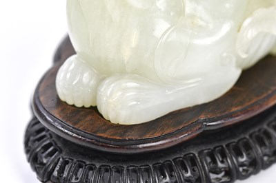 Lot 1000 - A fine 18th century Chinese white jade carving...