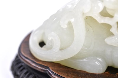 Lot 1000 - A fine 18th century Chinese white jade carving...