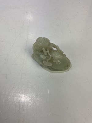 Lot 1000 - A fine 18th century Chinese white jade carving...