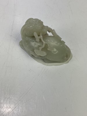 Lot 1000 - A fine 18th century Chinese white jade carving...