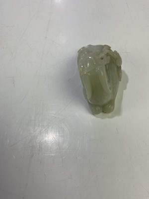 Lot 1000 - A fine 18th century Chinese white jade carving...