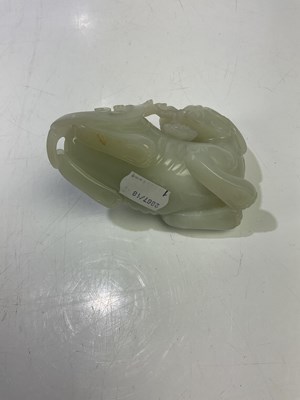 Lot 1000 - A fine 18th century Chinese white jade carving...