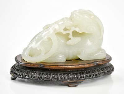 Lot 1000 - A fine 18th century Chinese white jade carving...