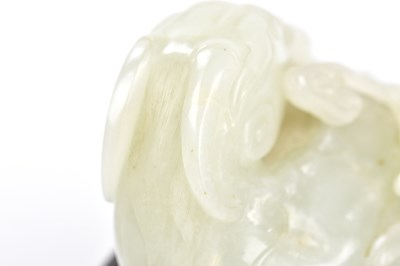 Lot 1000 - A fine 18th century Chinese white jade carving...