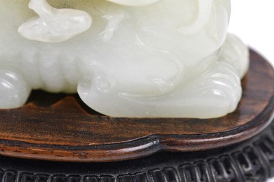 Lot 1000 - A fine 18th century Chinese white jade carving...