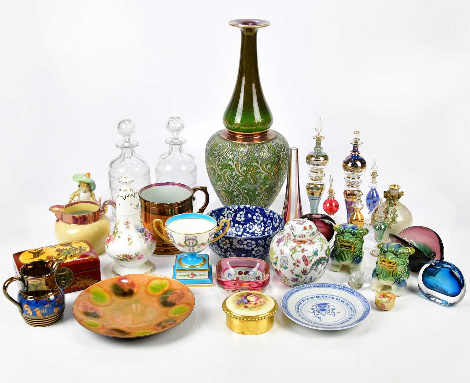 Lot 2063 - A group of decorative ceramics and glass,