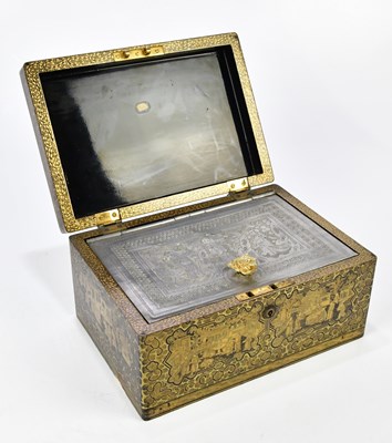 Lot 1060 - A mid-19th century Chinese lacquered...