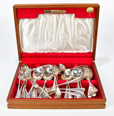 Lot 434 - A canteen of silver plated cutlery with...