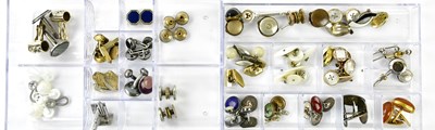 Lot 768 - A collection of assorted cufflinks, shirt...