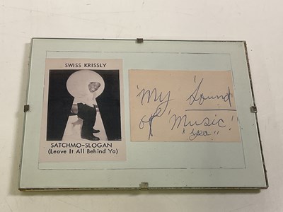 Lot 2059 - LOUIS ARMSTONG 'SATCHMO'; a unique card...