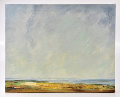 Lot 596 - HARRY OUSEY (1915-1985); oil on canvas, 'Cliff...