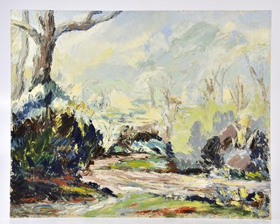 Lot 589 - HARRY OUSEY (1915-1985); oil on board,...