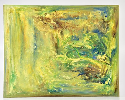 Lot 590 - HARRY OUSEY (1915-1985); oil on canvas laid on...