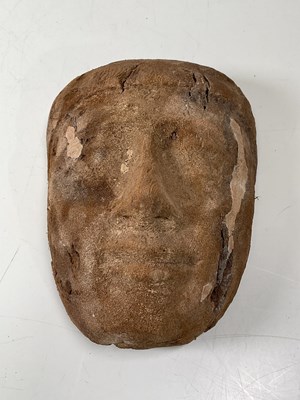 Lot 5 - A carved wooden Egyptian mask, height 23cm.