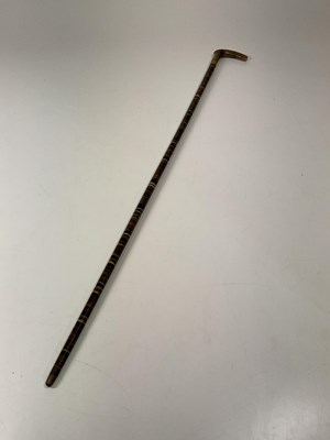 Lot 10 - An unusual Victorian horn walking stick formed...