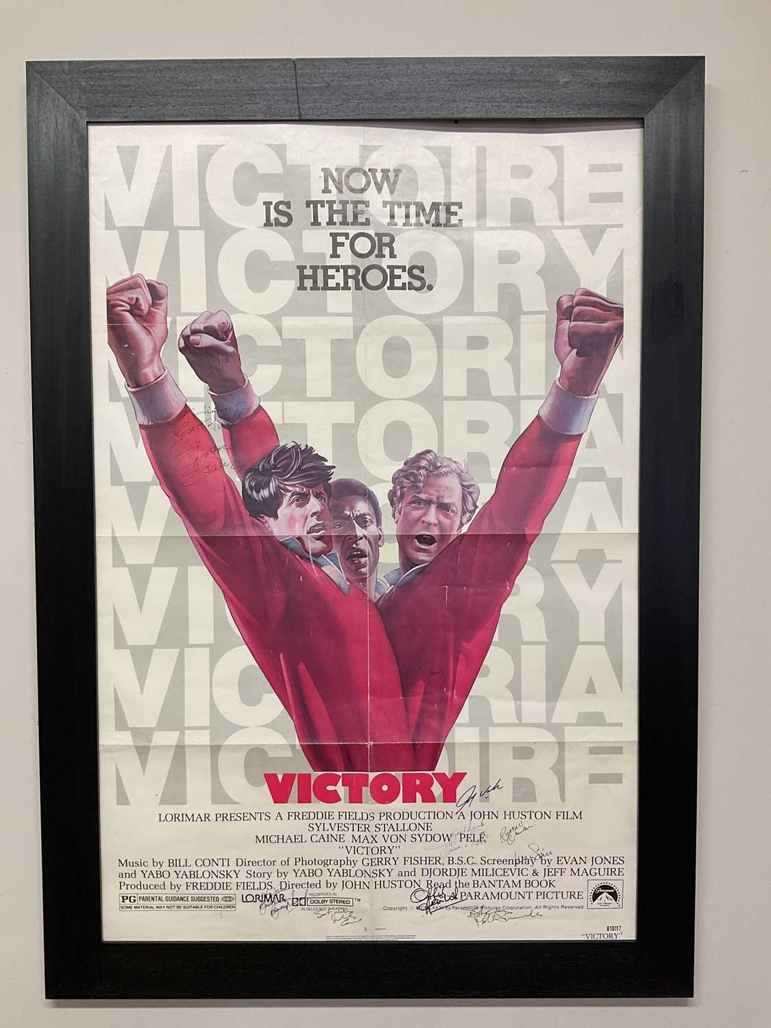 Lot 2129 - 'Escape to Victory'; a rare original poster...