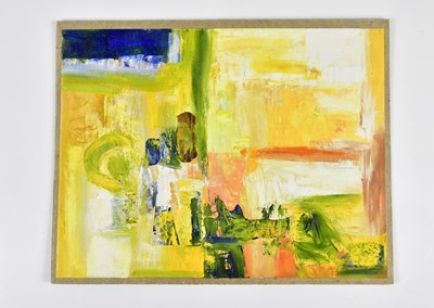 Lot 583 - HARRY OUSEY (1915-1985); oil and collage,...