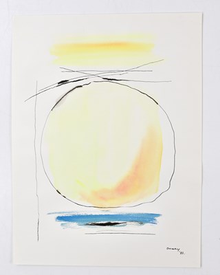 Lot 213 - HARRY OUSEY (1915-1985); watercolour and ink,...