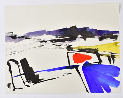 Lot 536 - HARRY OUSEY (1915-1985); watercolour, untitled,...