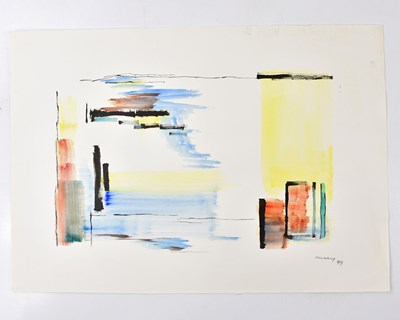 Lot 208 - HARRY OUSEY (1915-1985); watercolour, 'Noonday...