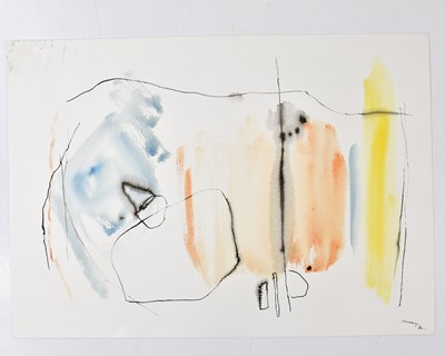 Lot 218 - HARRY OUSEY (1915-1985); watercolour, untitled,...