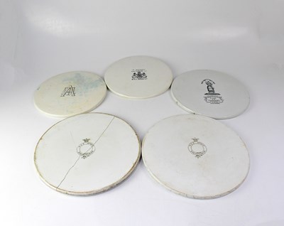 Lot 89 - W. & T. AVERY LTD; five ceramic scale plates...