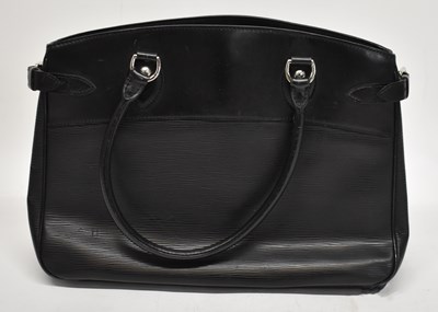 Lot 601 - LOUIS VUITTON; a black Epi Port documents...