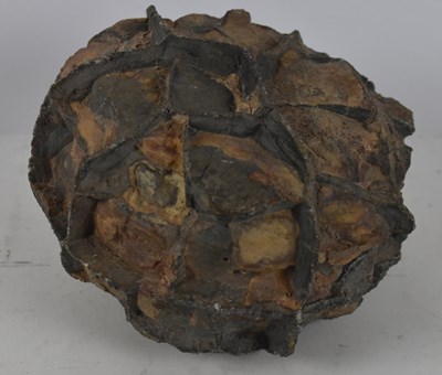 Lot 410 - A septarian nodule fossil, width approx. 14cm.