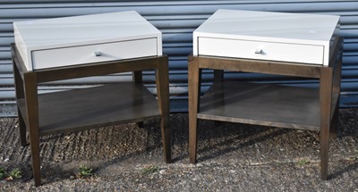 Lot 83 - A pair of contemporary bedside tables with...