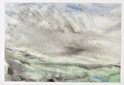 Lot 456 - HARRY OUSEY (1915-1985); watercolour, 'Rain...