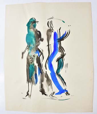 Lot 477 - HARRY OUSEY (1915-1985); watercolour, untitled,...