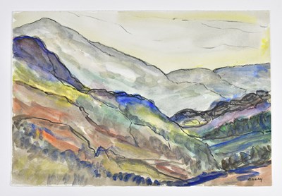 Lot 429 - HARRY OUSEY (1915-1985); watercolour, 'Luberon'...